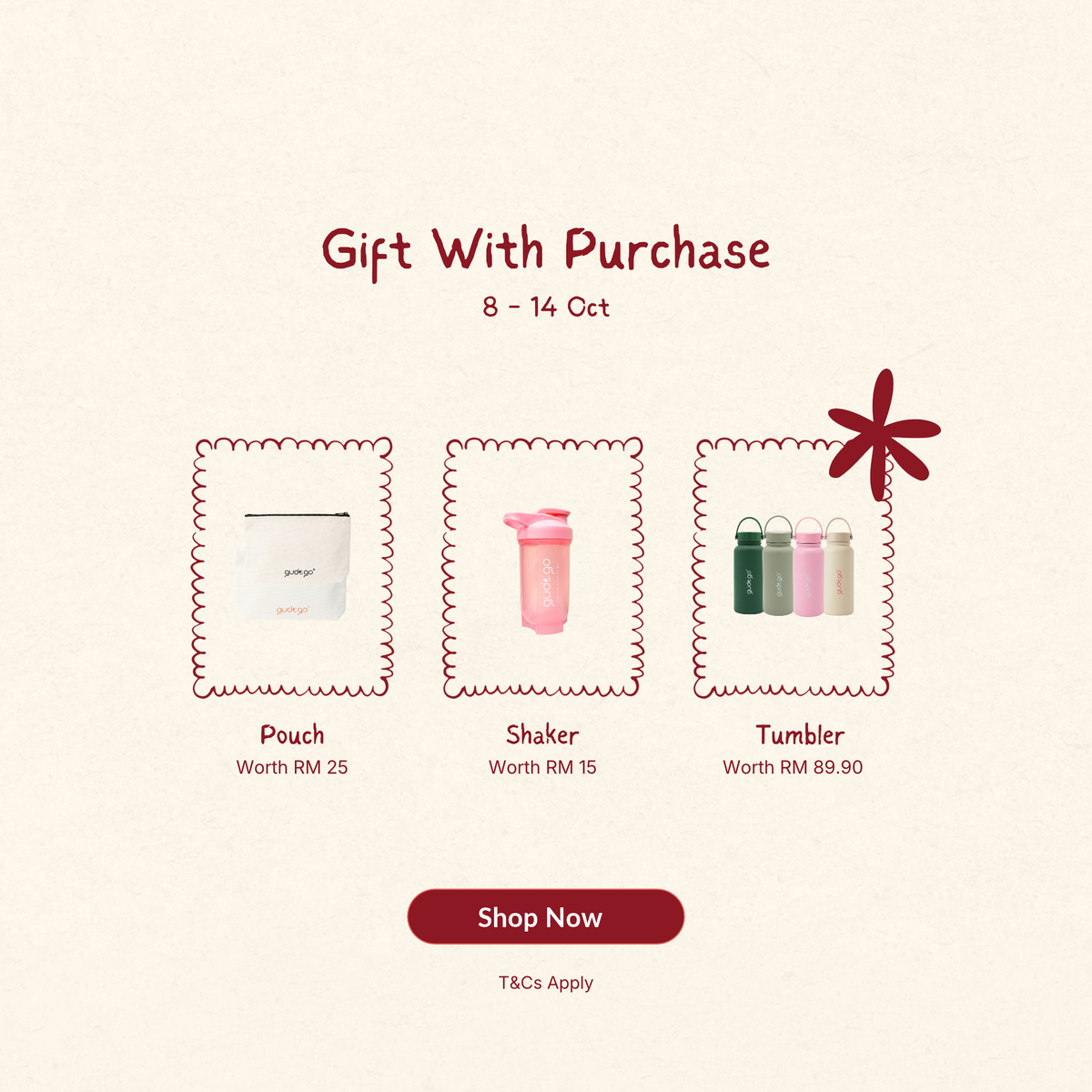 Gudogo October promo gifts