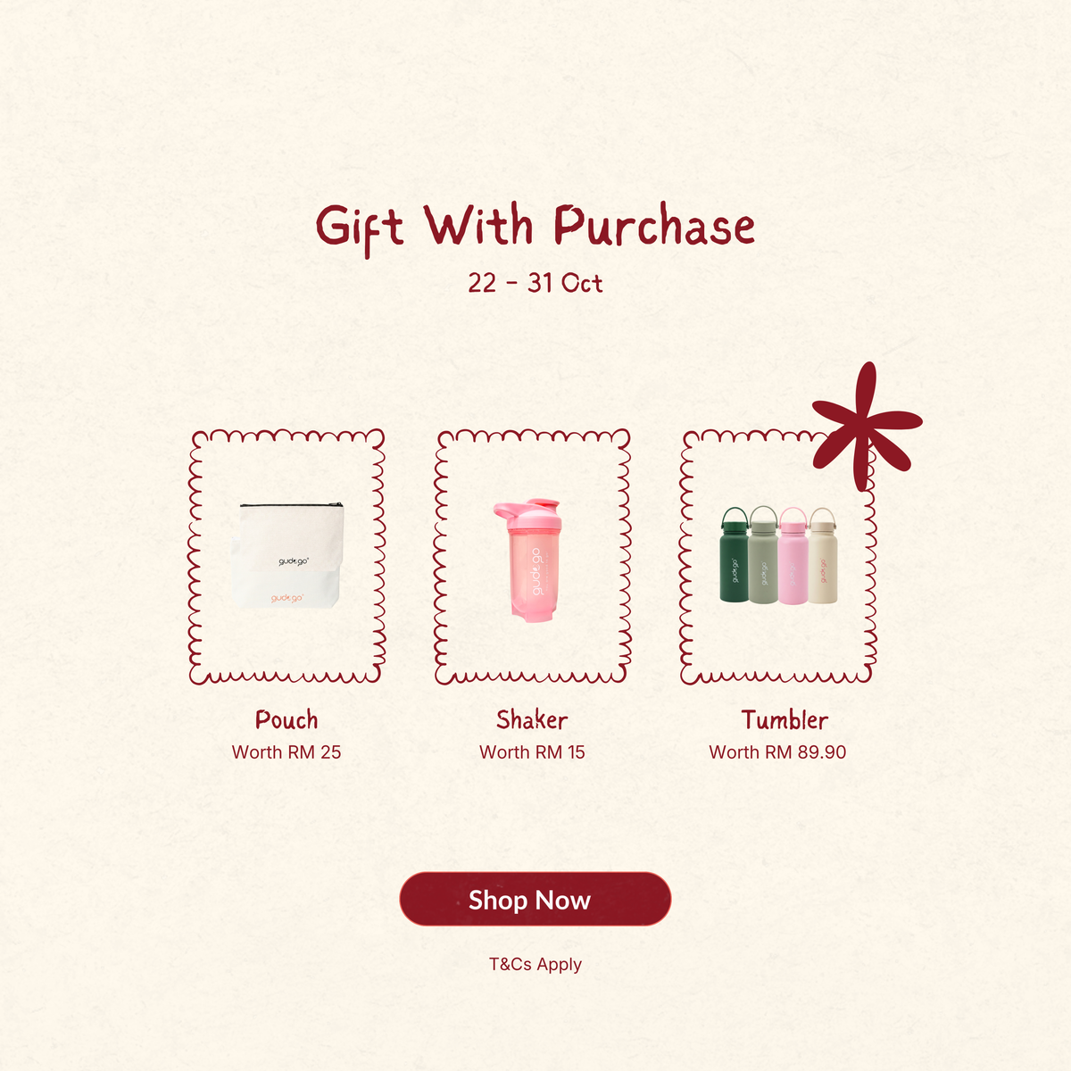 Gudogo October promo gifts