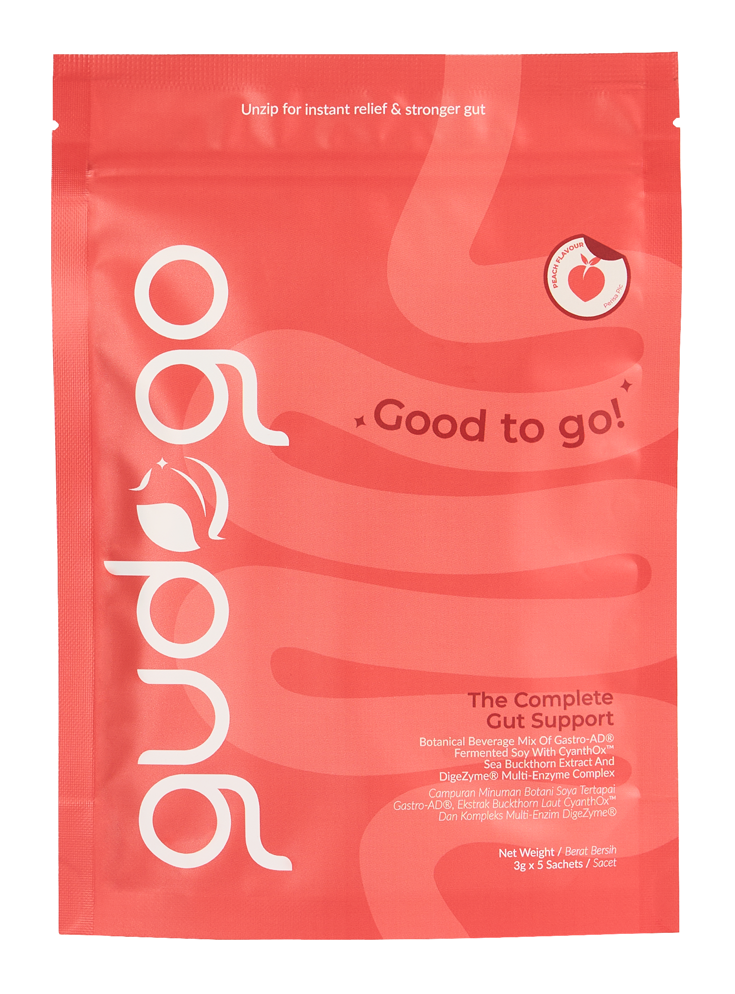 Gudogo Trial Pack with ziplock design, for easy storage and convenient to take it anywhere. Best solution for gastric problem.